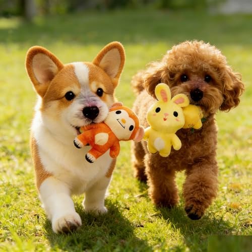 30 Pack Puppy Squeaky Dog Toys,Plush Small Dog Toys Bulk with Squeaker