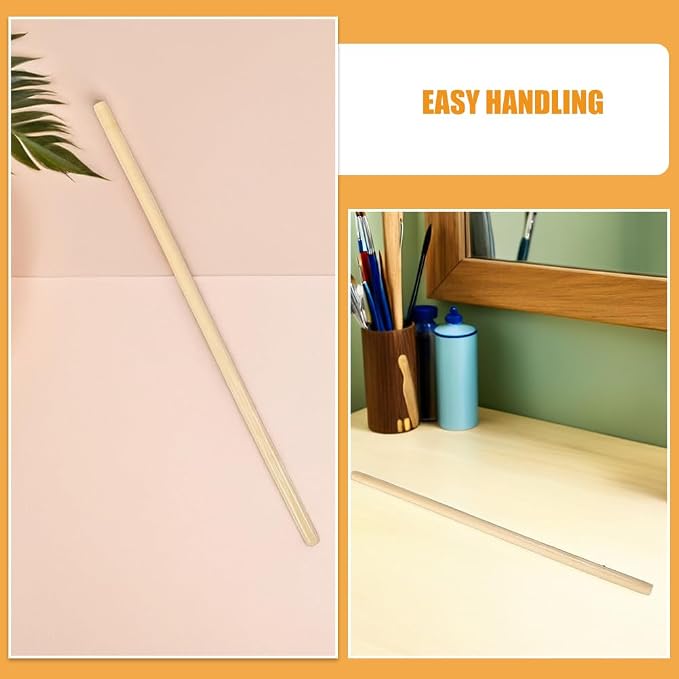 Lurrose Bamboo Massage Stick Set 2 Handheld Muscle Massager Sticks for Full Body Relaxation Portable Manual Massage Tools for Neck Shoulder Back and Facial Tension Relief