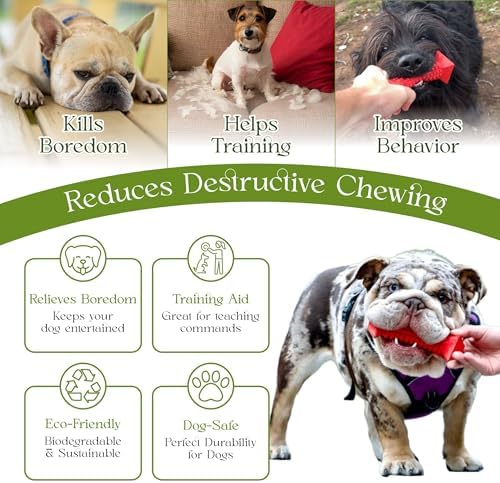 Chew Toys for Aggressive Chewers - Pack of 3 Treat Dispensing Ring, Bone, Shoe Interactive Puzzle Toys, Enrichment Toys for Boredom and Brain Stimulating Game Keeps Dogs Engaged