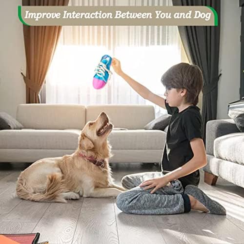 IFOYO Squeaky Dog Chew Toy, Mini Sneaker Interactive Toy for Small Dogs