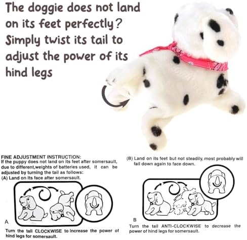 PowerTRC Cute Somersault Little Puppy | Barks, Sits, Walk, and Flips | Pet Toy Dog