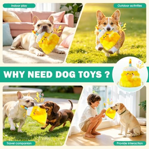 Fuufome Plush Cake Dog Toy