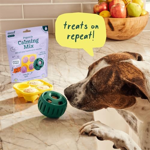 WOOF Dog Pupsicle Mix - Easy-to-Make DIY Pupsicle Refills - Tasty, Healthy Pupsicle Mix - Wholesome Ingredients - Long-Lasting - Calming Mix