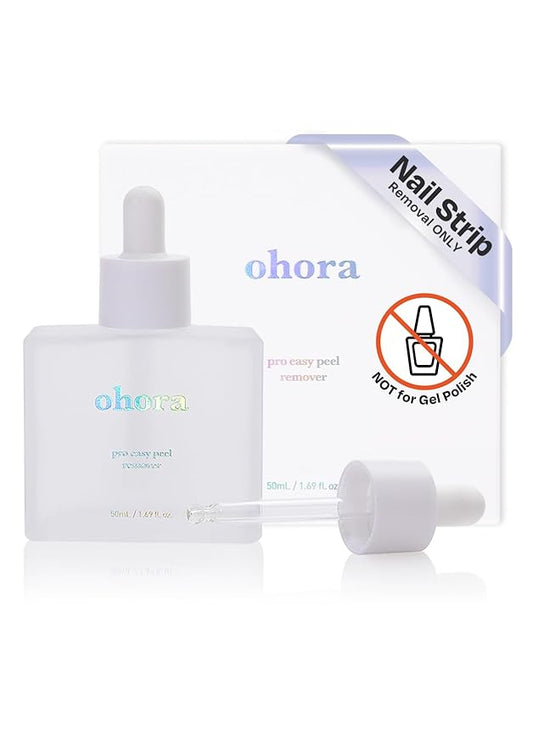 ohora Care Easy Peel Remover - Semi-Cured Gel Nail Strip Remover with Hygienic Dropper | Non-Drying, Nourishing Formula | Vegan, Cruelty-Free, and Hypoallergenic | Swiftly Removes Gel Strips