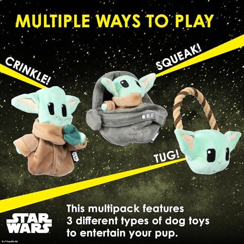 STAR WARS for Pets The Child Inch Cradle Dog Toy Multipack, 3 Pc