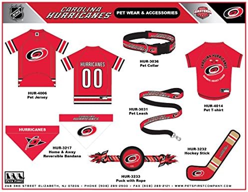 NHL Carolina Hurricanes Collar for Dogs & Cats, Large. - Adjustable, Cute & Stylish! The Ultimate Hockey Fan Collar!