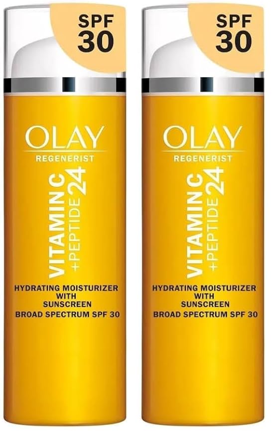 Olay Super Cream with Sunscreen SPF 30,Trial Size,Lightweight Face Moisturizer with Sun Protection,5-in-1 Skin Care Benefits - Hydrating,Brightening,Firming - Niacinamide,Vitamin C,15 mL,(Pack of 2)