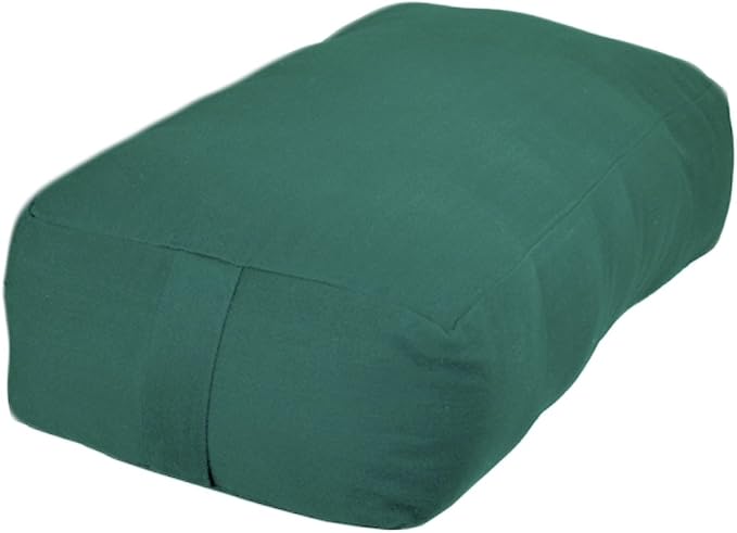 YogaAccessories Small Rectangular Cotton Yoga Bolster