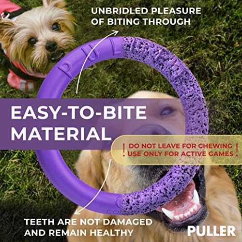 COLLAR Puller Dog Toy Ring for Small Medium Large Dogs Fetch Floating Disc