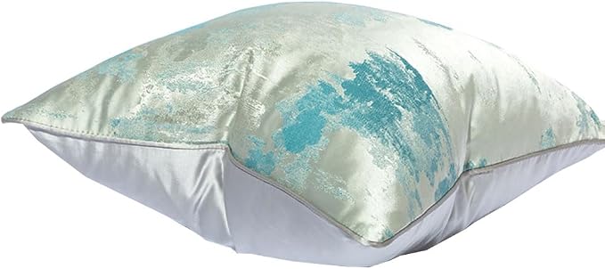 vctops Abstract Decorative Luxurious Throw Pillow Covers Jacquard Square Cushion Cases Pillowcase for Bed Sofa Couch Chair Car Home Decor (Sky Blue,20"x20")
