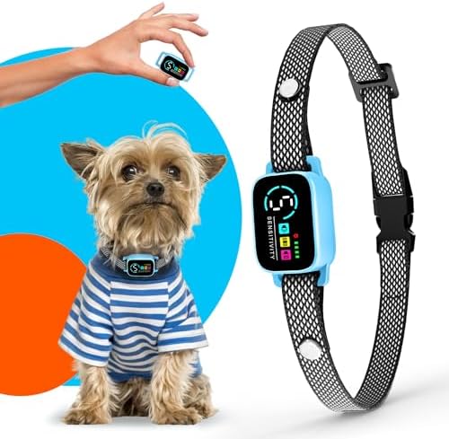 generic Bark Collar for Small Dogs 8-40 No Shock Anti Barking with Al Chip (Small,Blue)