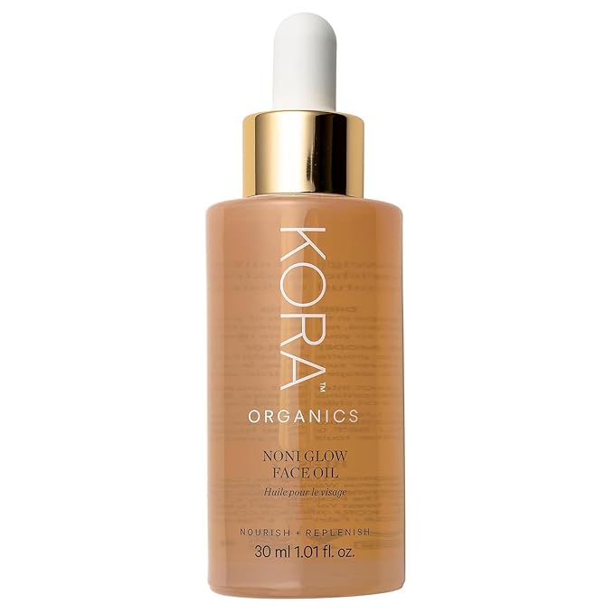 KORA Organics Noni Glow Hydrating Face Oil for All Skin Types, Lightweight Fast-Absorbing Facial Oil with Rosehip, Jojoba & Sea Buckthorn Oils for Smooth & Radiant Looking Skin, 1.01 fl oz