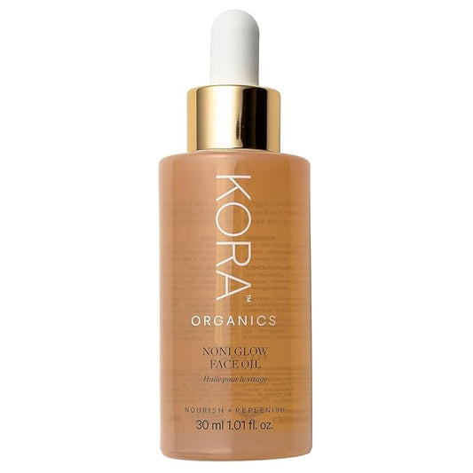 KORA Organics Noni Glow Hydrating Face Oil for All Skin Types, Lightweight Fast-Absorbing Facial Oil with Rosehip, Jojoba & Sea Buckthorn Oils for Smooth & Radiant Looking Skin, 1.01 fl oz
