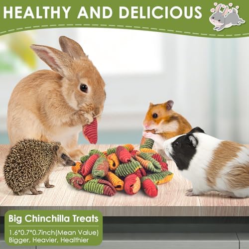 ERKOON Chinchilla Treats, Timothy Grass Chew Toys for Teeth for Rabbit Guinea Pig Gerbil Rat Dwarf Hamster (Large Size-2 Pack)