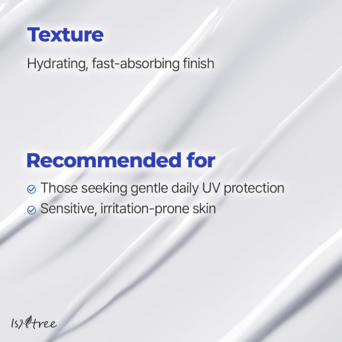 ISNTREE Hyaluronic Acid Daily Sun Gel 50ml, 1.69 fl oz | SPF 30 | Korean Skincare | Moisturizing | No White Cast | Lightweight | Mild Formula | Daily SPF | Korean Sunscreen