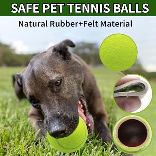 Magicorange Large Tennis Balls for Dogs, 4 Pack 4 Inch Big Tennis Ball