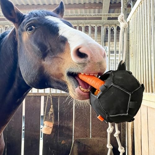 Large Capacity Equine Treat Dispenser Toy Stretch-Resistant Carrot Feeders