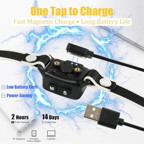 Bark Collar with Dual Sensor - IPX6 Waterproof Rechargeable Dog Training Collar, 4 Humane Modes & 7 Sensitivity Levels, No False Triggers Anti Barking Collar for Small Medium Large Dogs