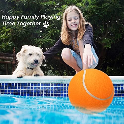 9.5" Large Dog Tennis Balls, 2 Pack Interactive Fetch Toy Ball