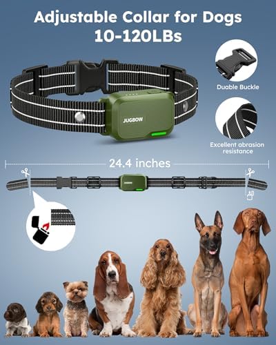 Shock Collar for 2 Dogs with Remote, 4200FT Range, Fits 10-120 lbs (Green)