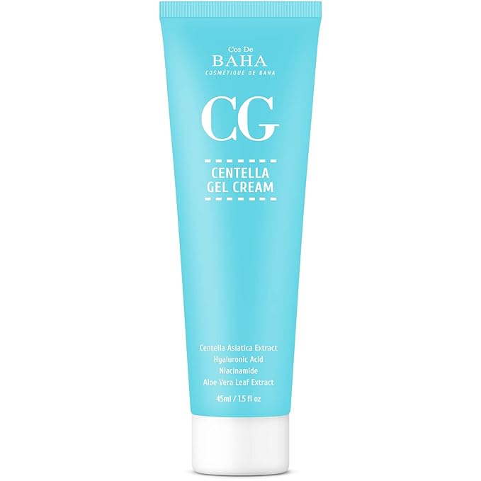 Cos De BAHA Centella Gel Cream 1.5 Fl Oz – Lightweight Cica Gel Cream with Centella Asiatica Extract & Madecassoside for Daily Comfort (45 ml)