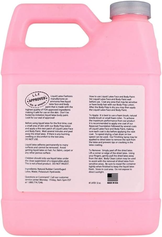 Ammonia Free Liquid Latex Body Paint - 32oz Fluorescent Pink