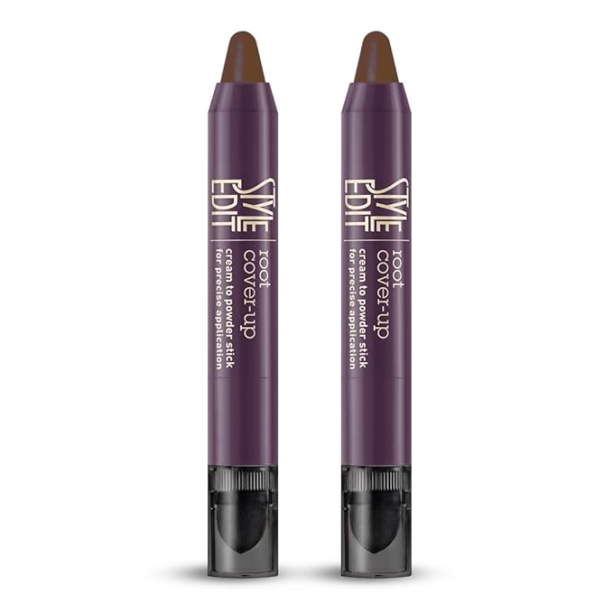 Style Edit Root Touch Up Stick | Temporary Hair Color for Gray Roots and Thinning Hair | Salon-Quality, Transfer-Resistant Hair Concealer | Medium Brown, 0.11 oz