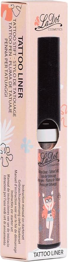 LaDot Temporary Tattoo Liner Pen – Fine Tip Waterproof Body Art Marker for Drawing Custom Skin Designs – Ideal for Temporary Tattoos, Festivals, Parties & More (White)