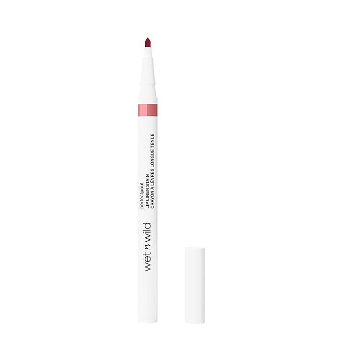 wet n wild Perfect Pout Lip Liner Stain, Long-Lasting Transfer-Proof Formula with Blade-Like Applicator for Precision & Full Lip Coverage, Vegan & Cruelty-Free - I'm Blushing