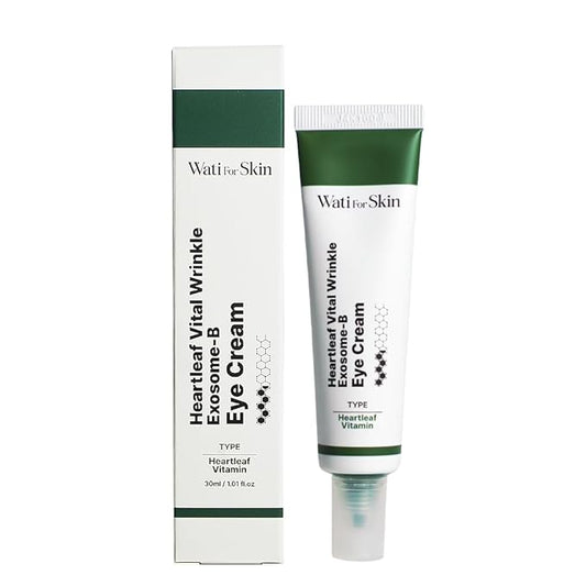 Exosome-B Eye Cream with Heartleaf & Vitamin C – Wrinkle Care & Soothing Formula for Delicate Eye Area – Korean Skincare, 30ml / 1.01 fl. oz.