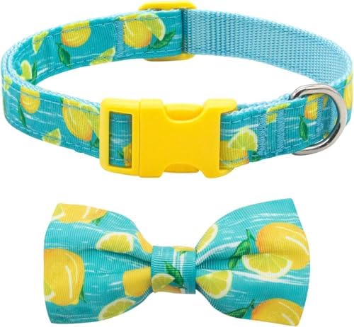 azuza Dog Collar Bow Tie, Soft Adjustable Bow tie Dog Collars for Small Dogs