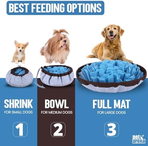 PET ARENA Adjustable Snuffle Mat for Dogs Puzzle Feeder Toy