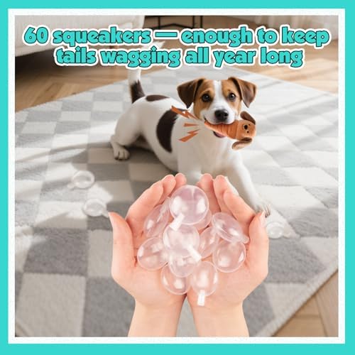 Squeakers for Dog Toys - 60pcs 35mm Replacement Dog Toy Squeakers