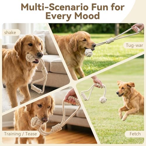 Puppy Chew Toys for Teething Relief, Dog Rope Toys for Small and Medium Dogs, Dental Chew Rope for Training, M Size