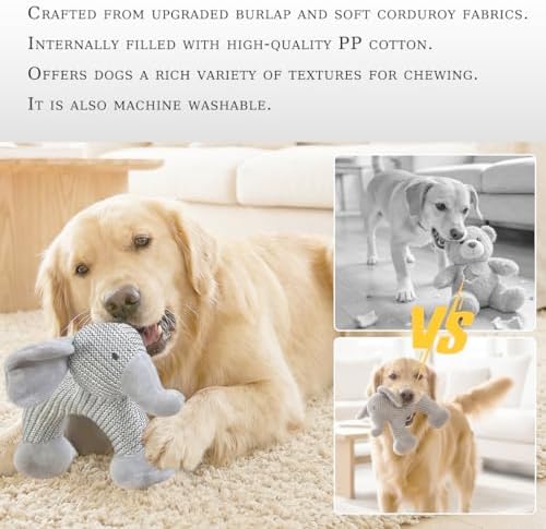 Puppy Toys Small Dogs, Indestructible Plush Dog Toy for Aggressive Chewers, Indoor/Outdoor Emotional Support Pet Toy, Built-in Squeaker Toy for Medium, Small, and Toy-Breed Dogs