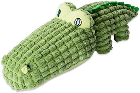 Bone Dry Squeaky Plush Pet Toy Collection, Plush, Alligator