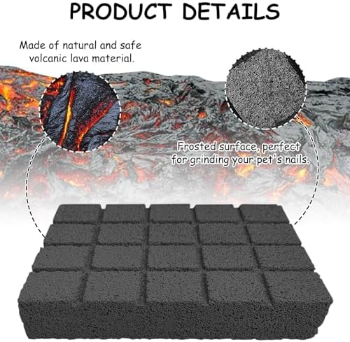 Hamiledyi 4PCS Rabbit Scratching Pads Bunny Lava Grinding Claw Pads Small Animal Foot Pads Hamster Scratch Board Chew Toys for Gerbil Chinchilla Hedgehog Guinea Pig Cage Accessories