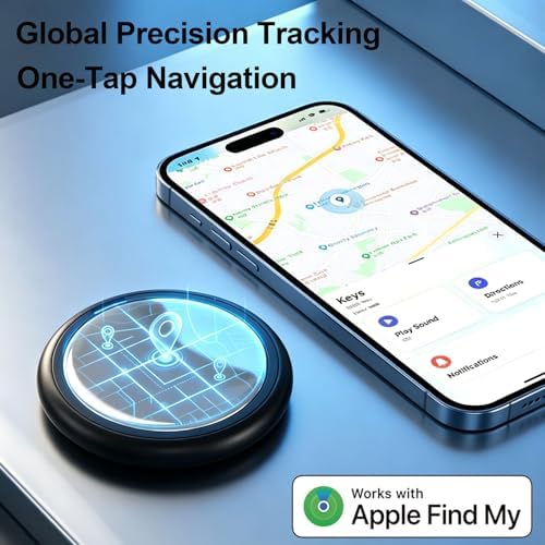 GPS Tracker for Vehicles No Subscription for iOS Only - 2 Pack | Undetectable Car Tracker, Precise Location Bluetooth Tag Compatible with Apple Find My for Key Luggage Kid Pet