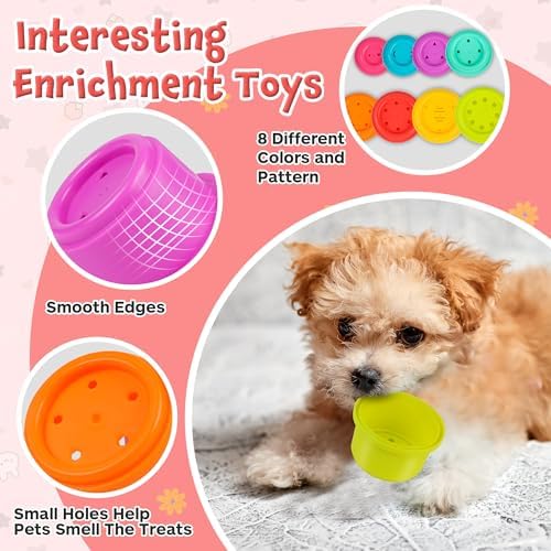 SKYWHALE Bunny Toys Stacking Cups, 8PCS Plastic Nesting Toys for Small Pets