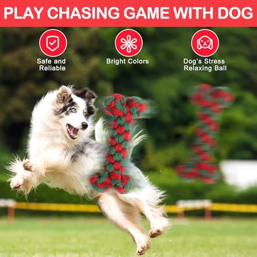 18 Pcs Dog Rope Toys Set Interactive Cotton Chew Toys for Aggressive Chewers 3 Knots Rope Balls for Medium Small Dog Puppy Tug of War Pet Teeth Cleaning Fun Training Birthday Gifts