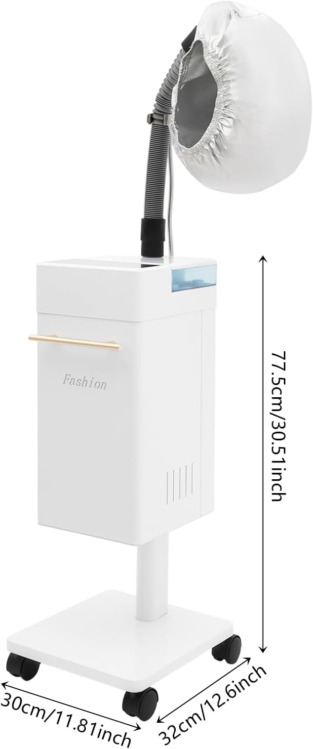 110V 600W Nano Hair Steamer Machine, Professional Micro Mist Salon Hair Processor, Salon Spa Equipment Vertical Nano Hair Steamer for Deep Hair Care Repair, Hair Styling