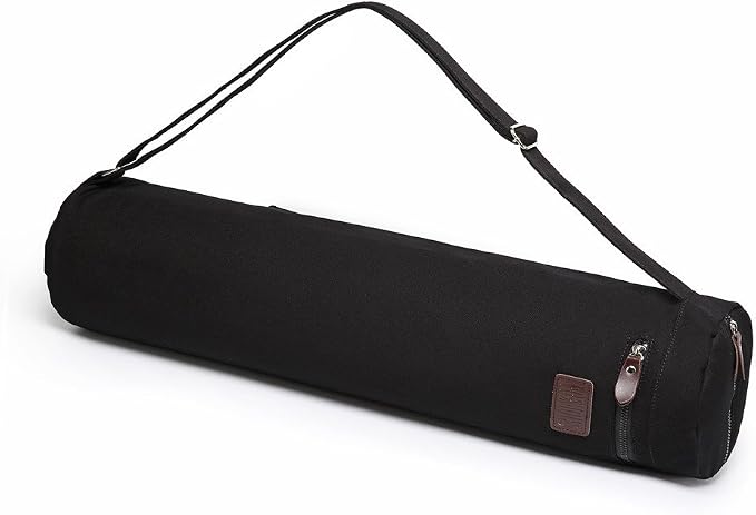 Yoga Mat Bag,Full-zip Exercise Yoga Mat Canvas Carry Bag for Women and Men - Double Storage Pocket,Easy Access Zipper, Adjustable Shoulder Strap and Handle,Fits Most Mat