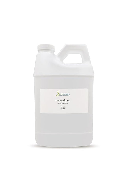 Soapeauty Avocado Oil for Skin & Hair - Cold Pressed - 100% Pure & Natural - Carrier Oil for Essential Oils - Massage Oil - 64 fl oz
