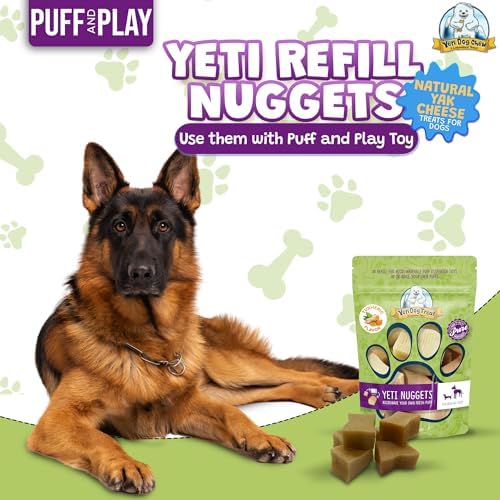 Yeti Refill Nuggets for Puff & Play Toys, Yak Cheese Treats, 6 Pc, Turmeric