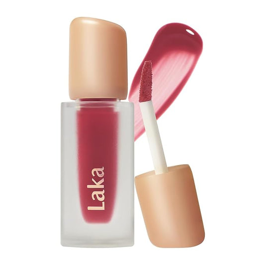 Laka Fruity Glam Tint, 4.5g/0.15oz, Glowing Lip Stain with Wide Color Spectrum, Hydrating & Lightweight Texture, Buildable Color, Non-Sticky, Vegan, K-Beauty (#128 Like)