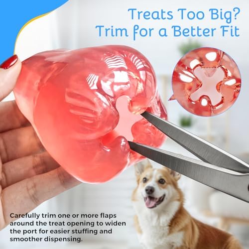 Ruffoo NibbleFru Dog Treat Dispenser Toy, Soft TPR Interactive Puzzle Toy for Boredom Relief & Separation Anxiety, Mental Stimulation Slow Feeder to Keep Small Medium Dogs and Puppies Busy