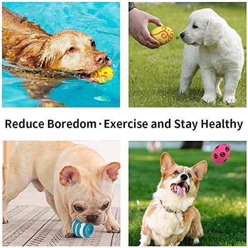 SCHITEC Squeaky Dog Toys, 3 Pack Soft Latex Balls for Puppies Small Dogs