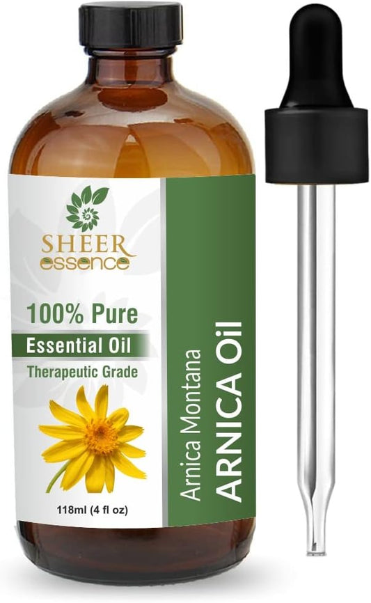 Arnica Essential Oil 118 ML (4 Fl. Oz) | 100% Pure Natural Undiluted Uncut Therapeutic Grade Arnica Montana Essential Oil