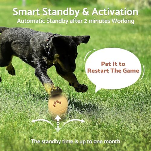 [2026 Latest Smart Dog Balls, Interactive Dog Toys, 4 Movement Modes, Durable TPU Material, Motion Activated Automatic Moving Rolling Ball for Small/Medium/Large Dogs