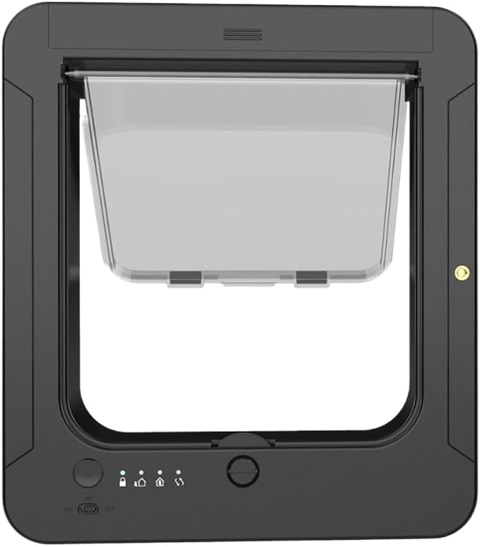 Pet Door Smart 4-Way Locking Pet Door with Remote Control and 2 Sensor